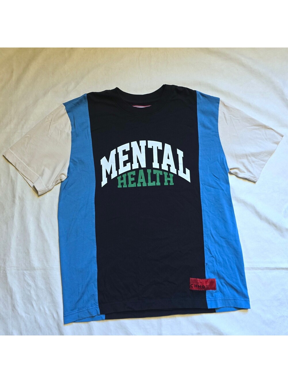 CHNGE Color Block Mental Health Graphic T-Shirt, Organic Cotton, Size Large